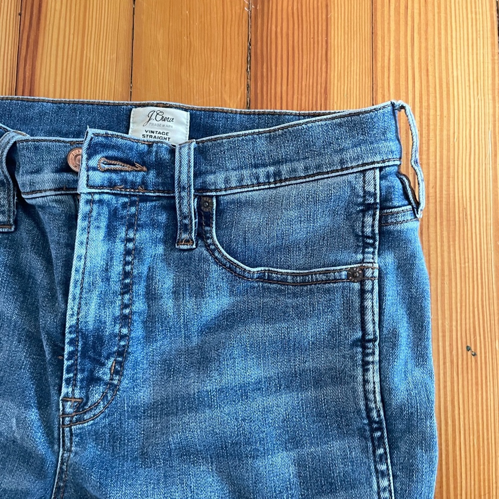 J. Crew vintage straight denim with raw hem